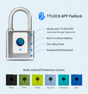 Smart TT Lock Waterproof Portable Fingerprint Smart Door Lock