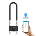 Waterproof code cardable smart U-shaped door lock