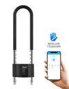 Waterproof code cardable smart U-shaped door lock
