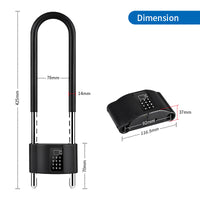 Tuya Smart glass Waterproof U-shaped door lock