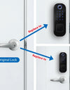 R5-Keyless Smart Door Lock TTLock App Electric Rim Lock Biometrics Fingerprint Door Lock with IC Card / Password Key Unlock