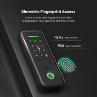 R7-TTLock App Biometric Electronic Rim Lock,TTLock App Outdoor Garden Smart Door Lock With Fingerprint Password RFID Card Unlock