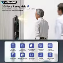 SA 3D Facial Recognition Smart Door Lock, Security Camera Monitor, Smart Fingerprint Recognition, Home Electronic Biometric Keypad Lock