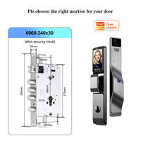 YRHAND F7 Tuya Smart Door Lock ｜3D Face Recognition + 2K Camera + Fingerprint｜Works with Google/Alexa/Security Camera