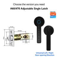 YRHAND X10 Tuya Bluetooth Smart Door Lock APP Remote Unlock 5 In 1 Fingerprint Password IC Card Unlock Digital Lock for Wooden Door