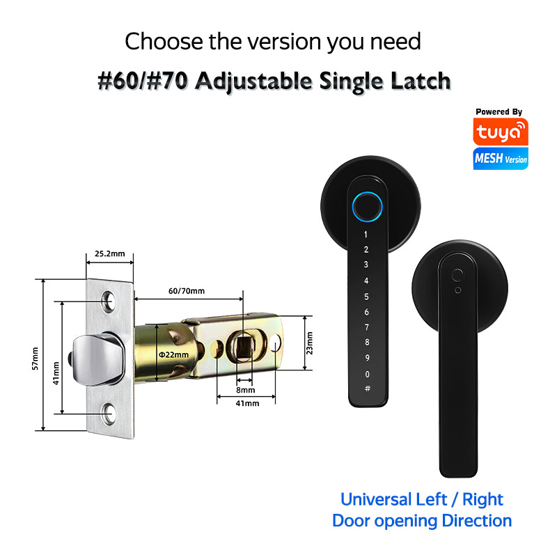 YRHAND X10 Tuya Bluetooth Smart Door Lock APP Remote Unlock 5 In 1 Fingerprint Password IC Card Unlock Digital Lock for Wooden Door