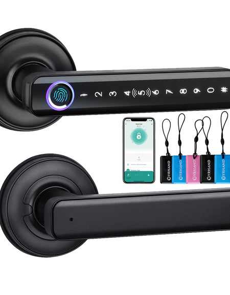 Smart Lock,YRHAND Fingerprint Door Lock,5 Unlocking Methods,Tuya App,Black