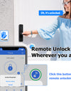 X6-TTlock WIFI Biometric Fingerprint Door Lock with 4585 Mortise,Intelligent Anti-Theft Lock,Electronic Smart Door Lock with RFID Card/ Password/ Key Unock