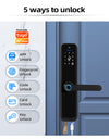 X9PRO-TUYA Wi-Fi App Fingerprint Smart Door Lock with Camera,Keyless Entry Door Lock with 4585 Mortise with 5-in-1 Unlock Methods,for Home,Office,Apartment