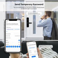 X9PRO-TUYA Wi-Fi App Fingerprint Smart Door Lock with Camera,Keyless Entry Door Lock with 4585 Mortise with 5-in-1 Unlock Methods,for Home,Office,Apartment