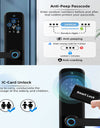 X9PRO-TUYA Wi-Fi App Fingerprint Smart Door Lock with Camera,Keyless Entry Door Lock with 4585 Mortise with 5-in-1 Unlock Methods,for Home,Office,Apartment