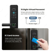 N1plus-TTLock App 3D Face Recognition Electronic Digital Smart Door Lock With Camera,Keyless Entry Smart Door Lock with 6085 Mortise,Biometric Fingerprint / RFID Card / Password / Key Unlock,for Home,Office,Apartment