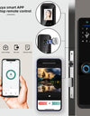 X9PRO-TUYA Wi-Fi App Fingerprint Smart Door Lock with Camera,Keyless Entry Door Lock with 4585 Mortise with 5-in-1 Unlock Methods,for Home,Office,Apartment
