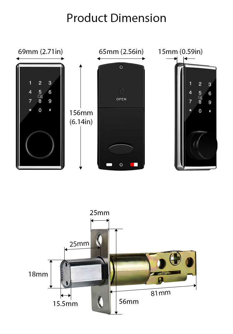 TA02 —— Passcode Code Door Multi-scenario  Lock