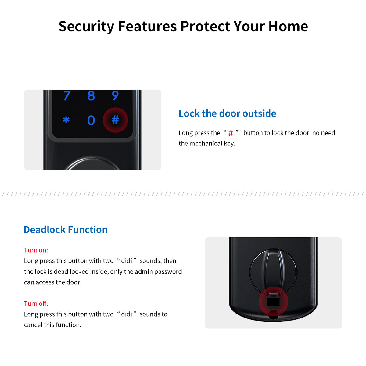 A220 ——Deadbolt Smart Lock with TTLock App