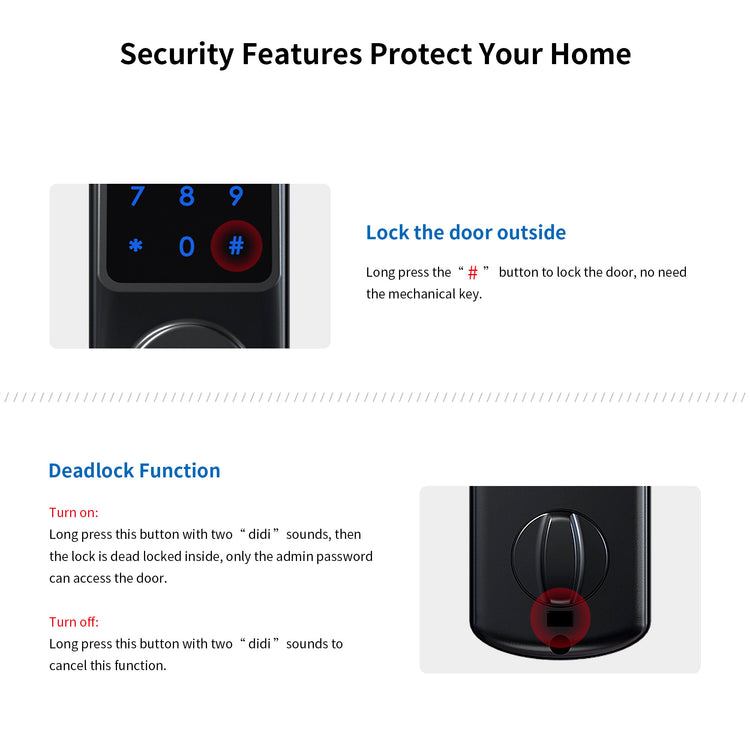 A220 ——Deadbolt Smart Lock with TTLock App