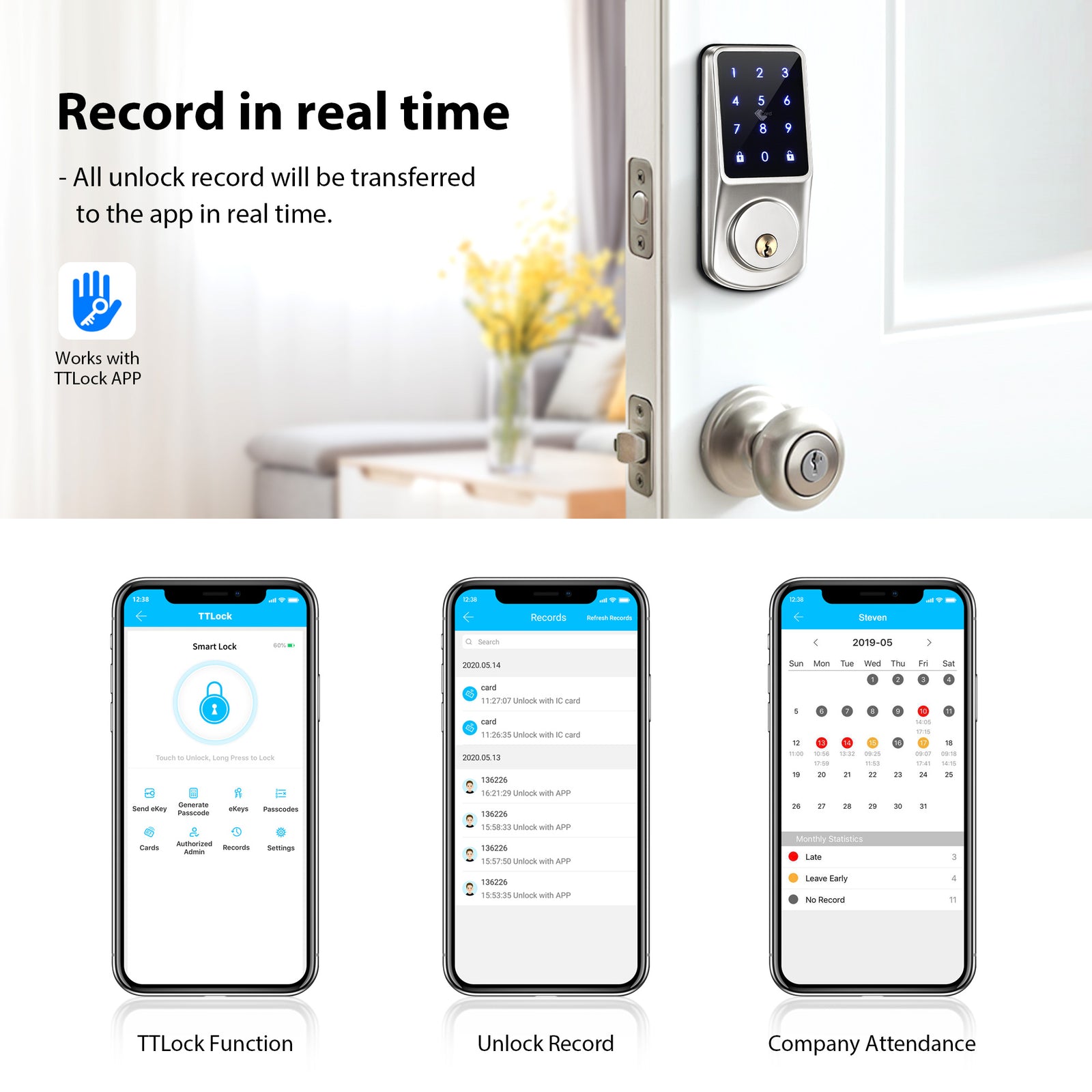 A220——smart with Keypad Automatic Door Lock