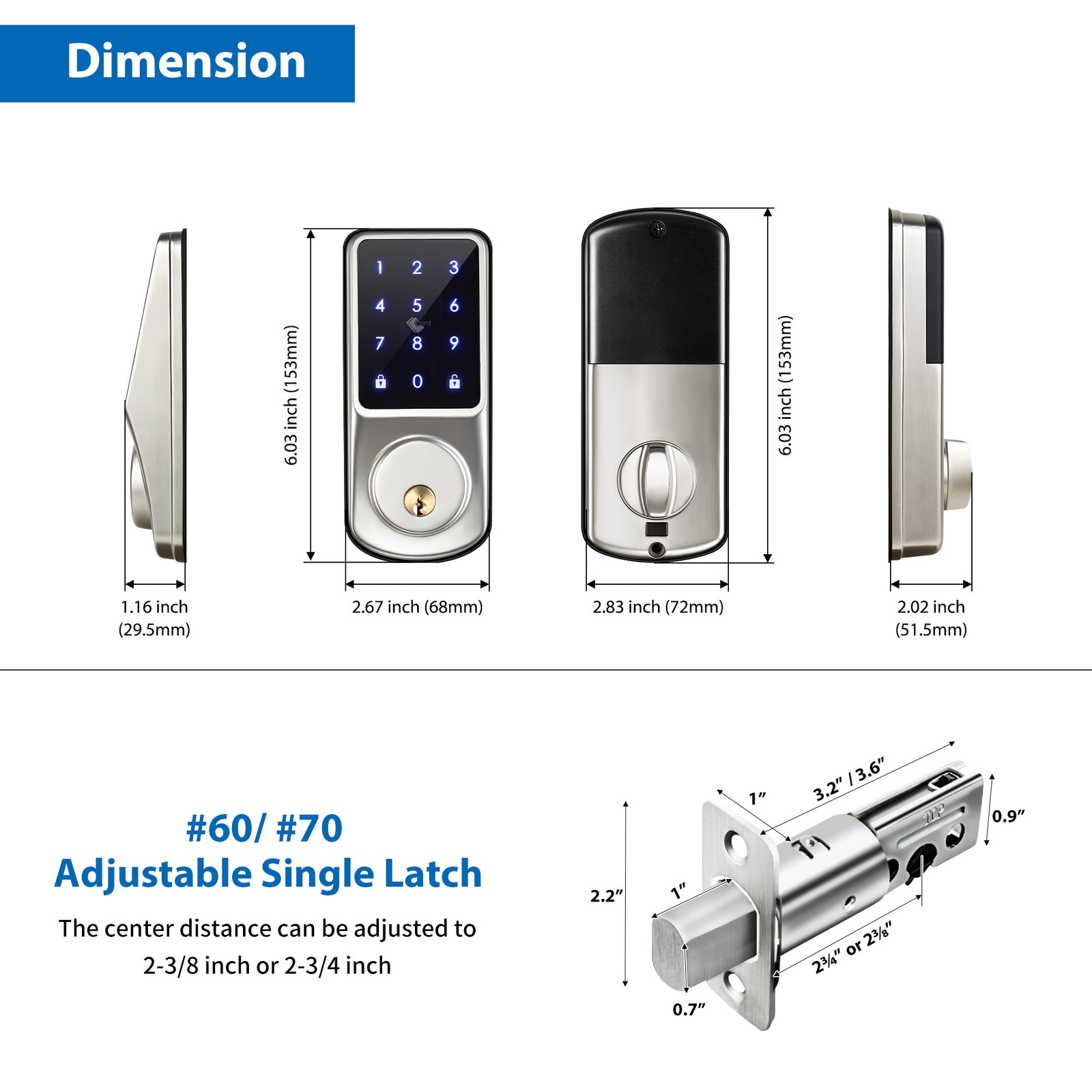 A220——smart with Keypad Automatic Door Lock – YRHAND