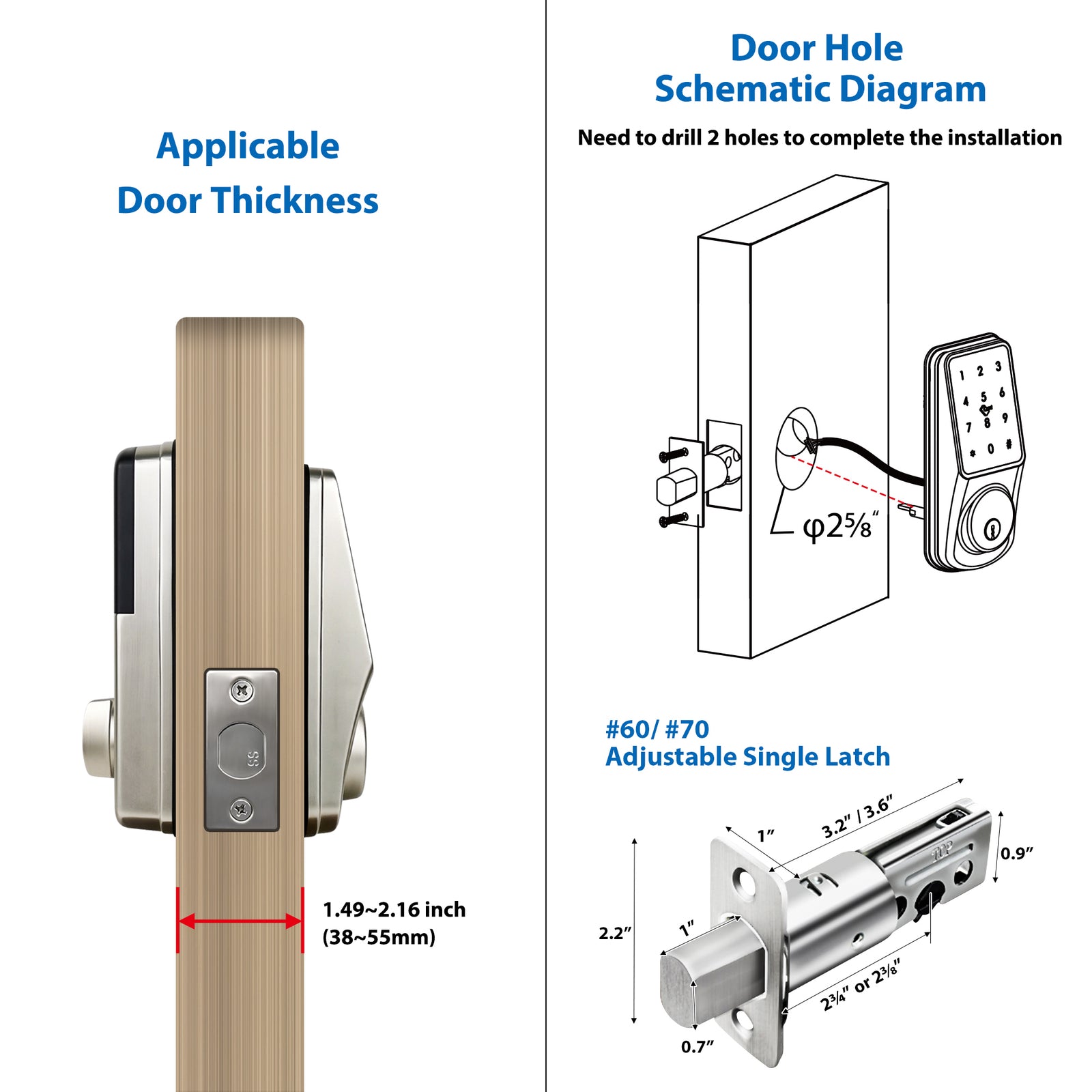 A220——smart with Keypad Automatic Door Lock