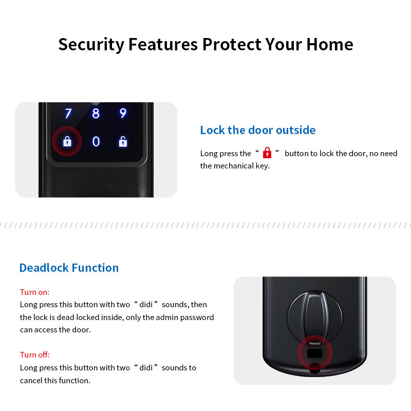 A220 —— Deadbolt Door Locks TTlock Digital lock