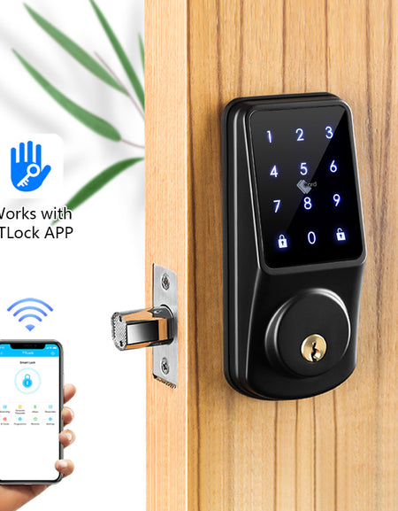 Keyless Invisible Drawer Door Lock IC Card TTlock App NFC Unlock Cabinet  Locker Smart Electronic Furniture Wooden Door Locks
