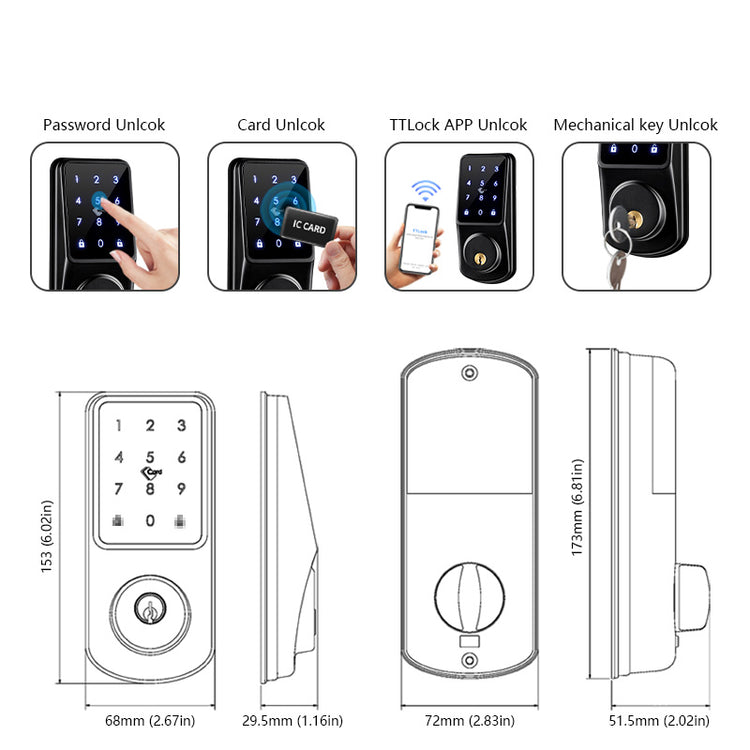 A220 —— Deadbolt Door Locks TTlock Digital lock