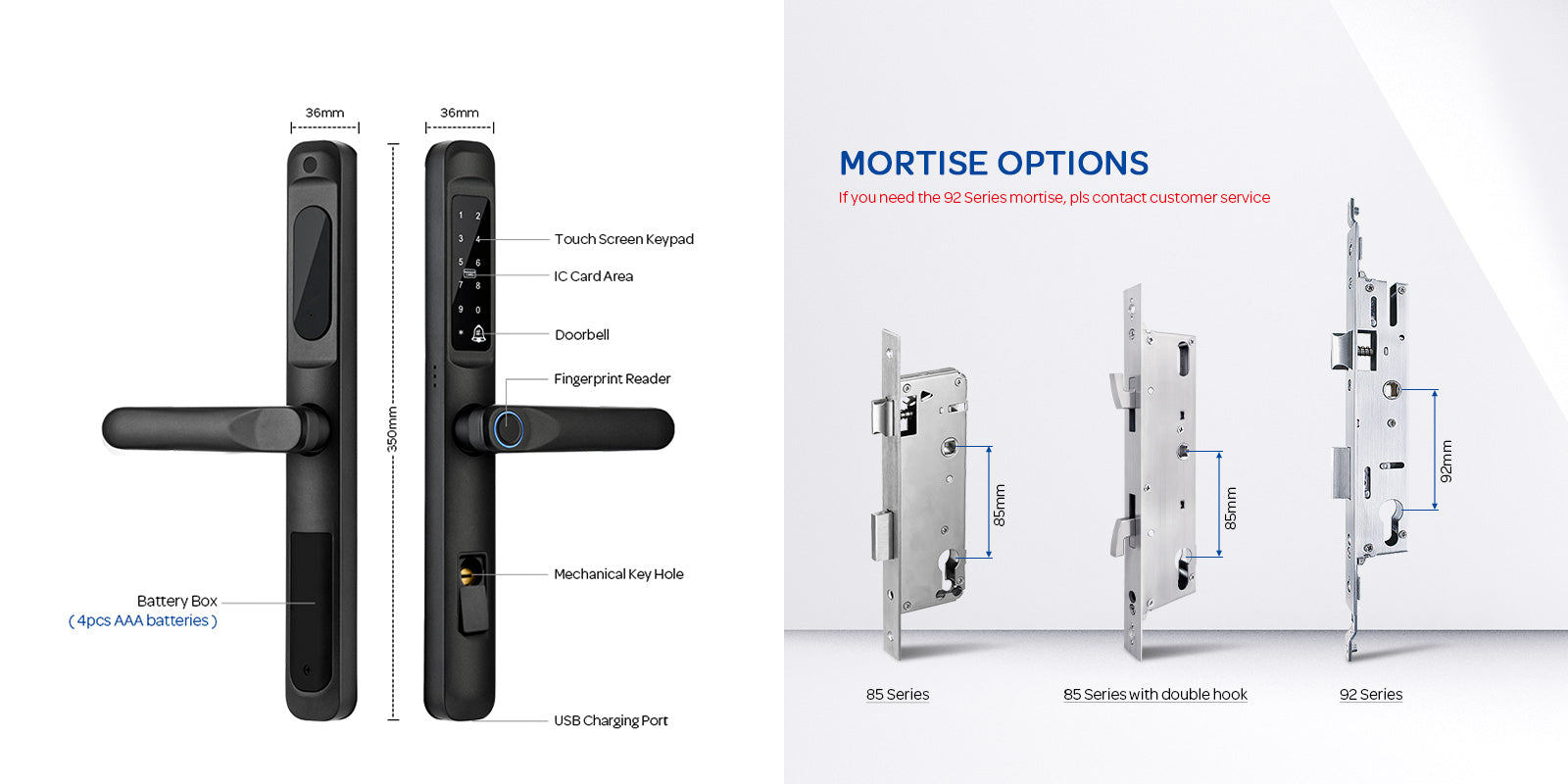 A6 —— Waterproof fingerprint Door Lock