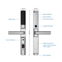 F2 —— Passcode Code Touch Screen Security Waterproof Door lock