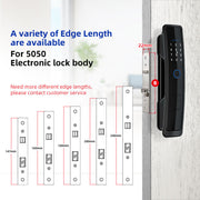 YRHAND Modern Design High Quality Remote Digital Fingerprint TTlock Smart Lock for Home HR17(Black/Red Bronze）