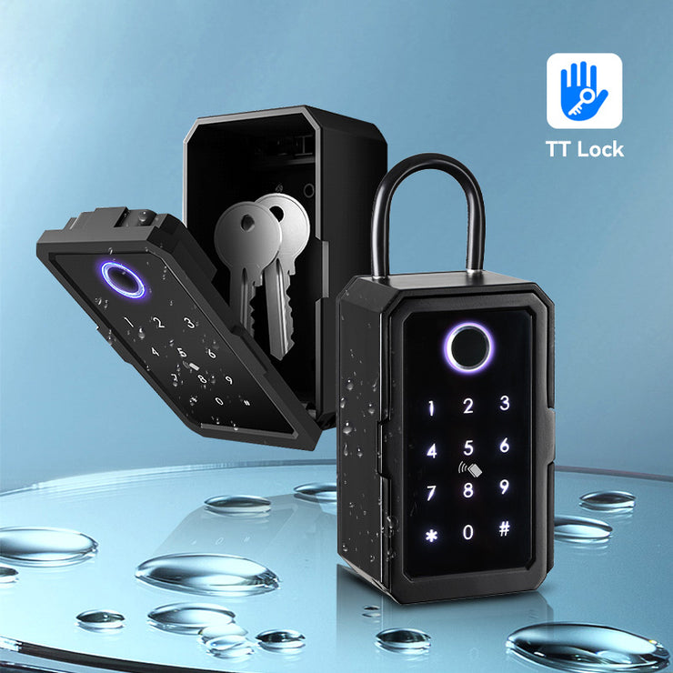 Waterproof Safe Key Box Digital Key Card BLE Password Door Ttlock APP Fingerprint Smart lock