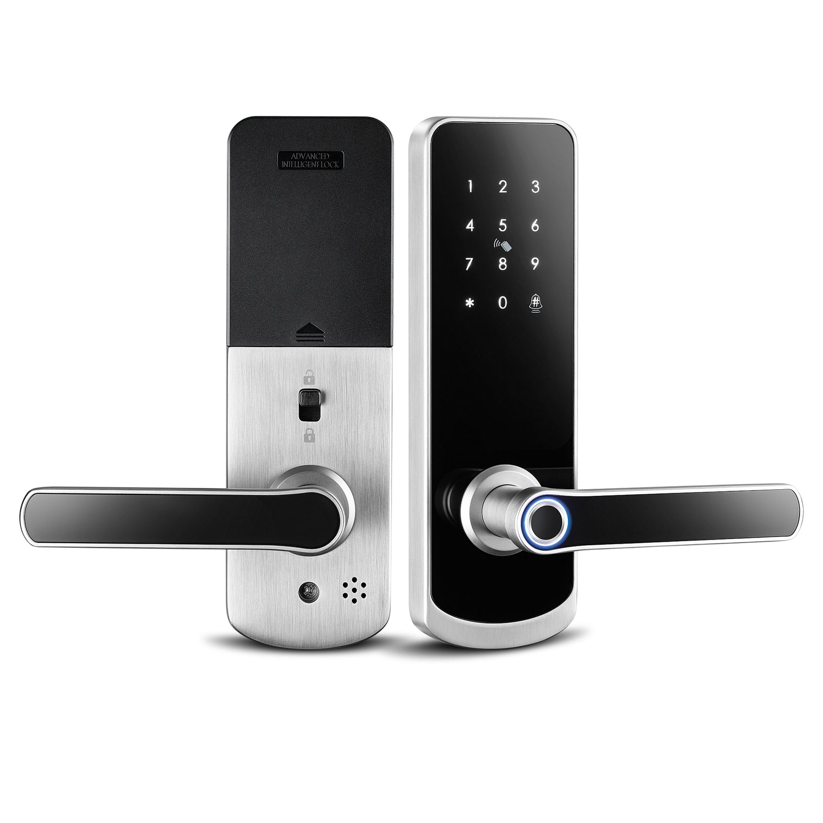 NX1 —— Plus Keyless Entry Smart Door Lock with Doorbell（silver）