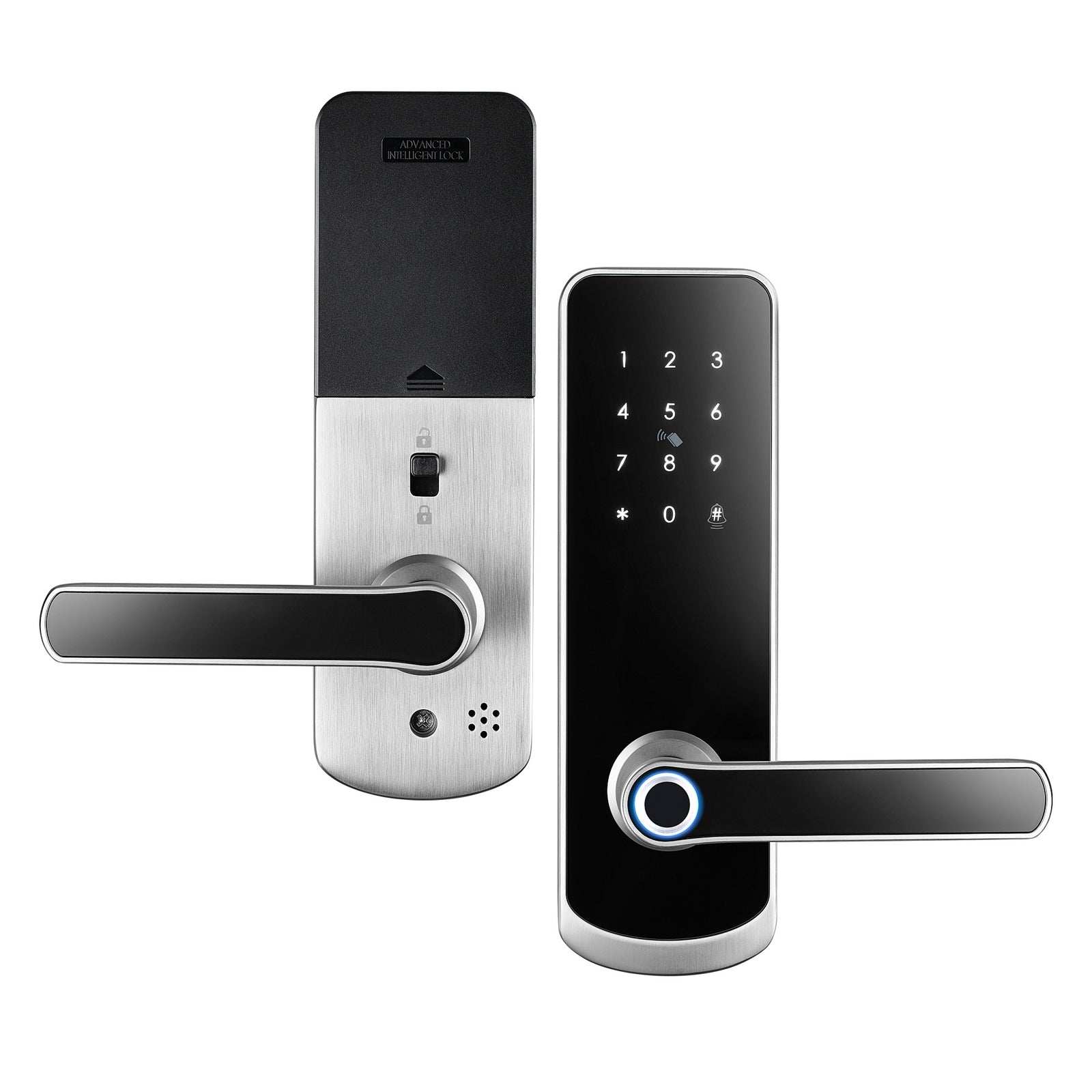 NX1 —— Plus Keyless Entry Smart Door Lock with Doorbell（silver）