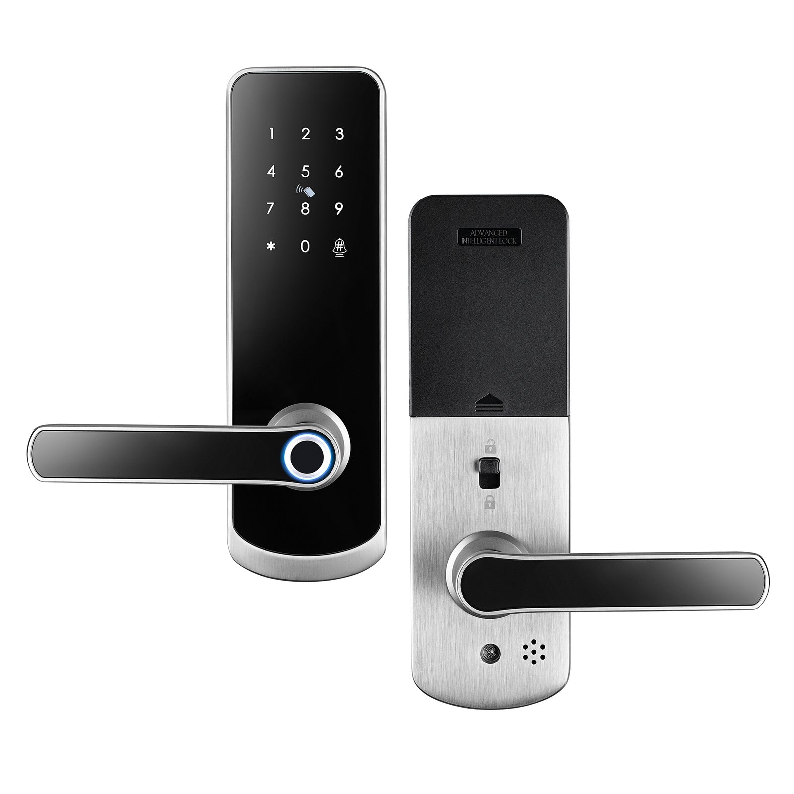 NX1 —— Plus Keyless Entry Smart Door Lock with Doorbell（silver）
