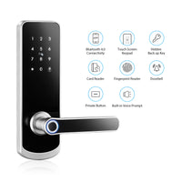 NX1 —— Plus Keyless Entry Smart Door Lock with Doorbell（silver）