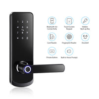 NX1 —— Plus Keyless Entry Smart Door Lock with Doorbell（black）