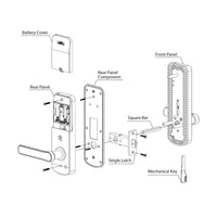 NX1 —— Plus Keyless Entry Smart Door Lock with Doorbell（silver）