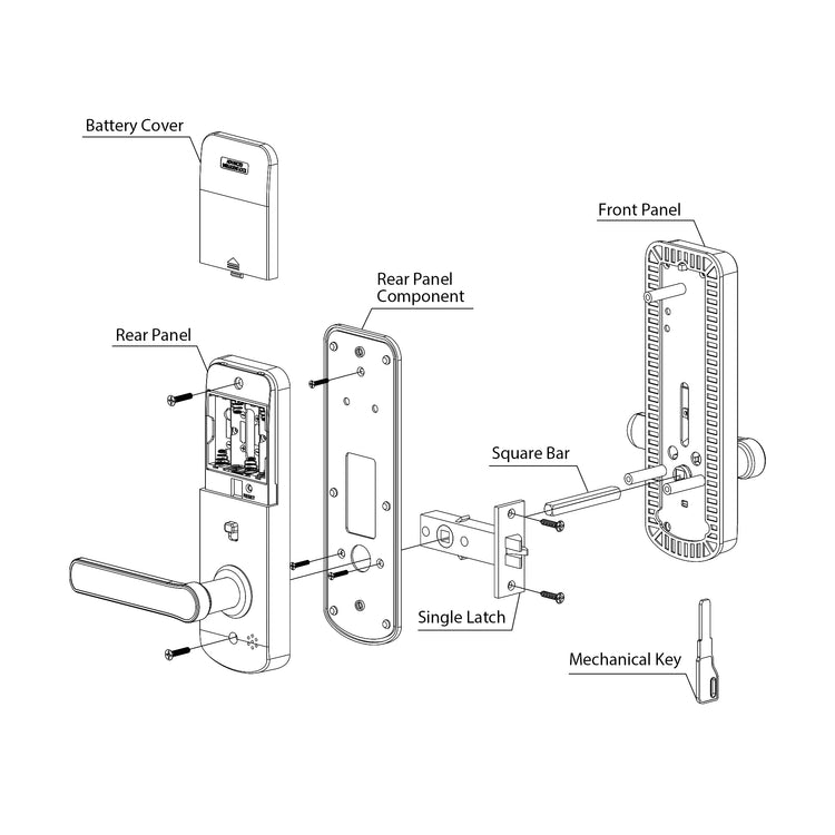 NX1 —— Plus Keyless Entry Smart Door Lock with Doorbell（silver）