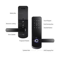 NX1 —— Plus Keyless Entry Smart Door Lock with Doorbell（black）