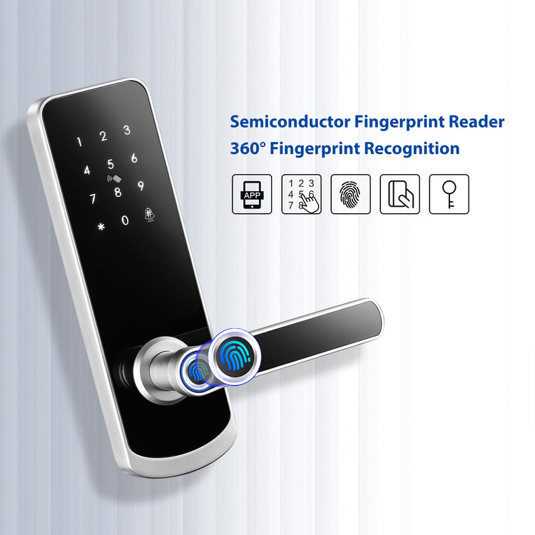 NX1 —— Plus Keyless Entry Smart Door Lock with Doorbell（silver）