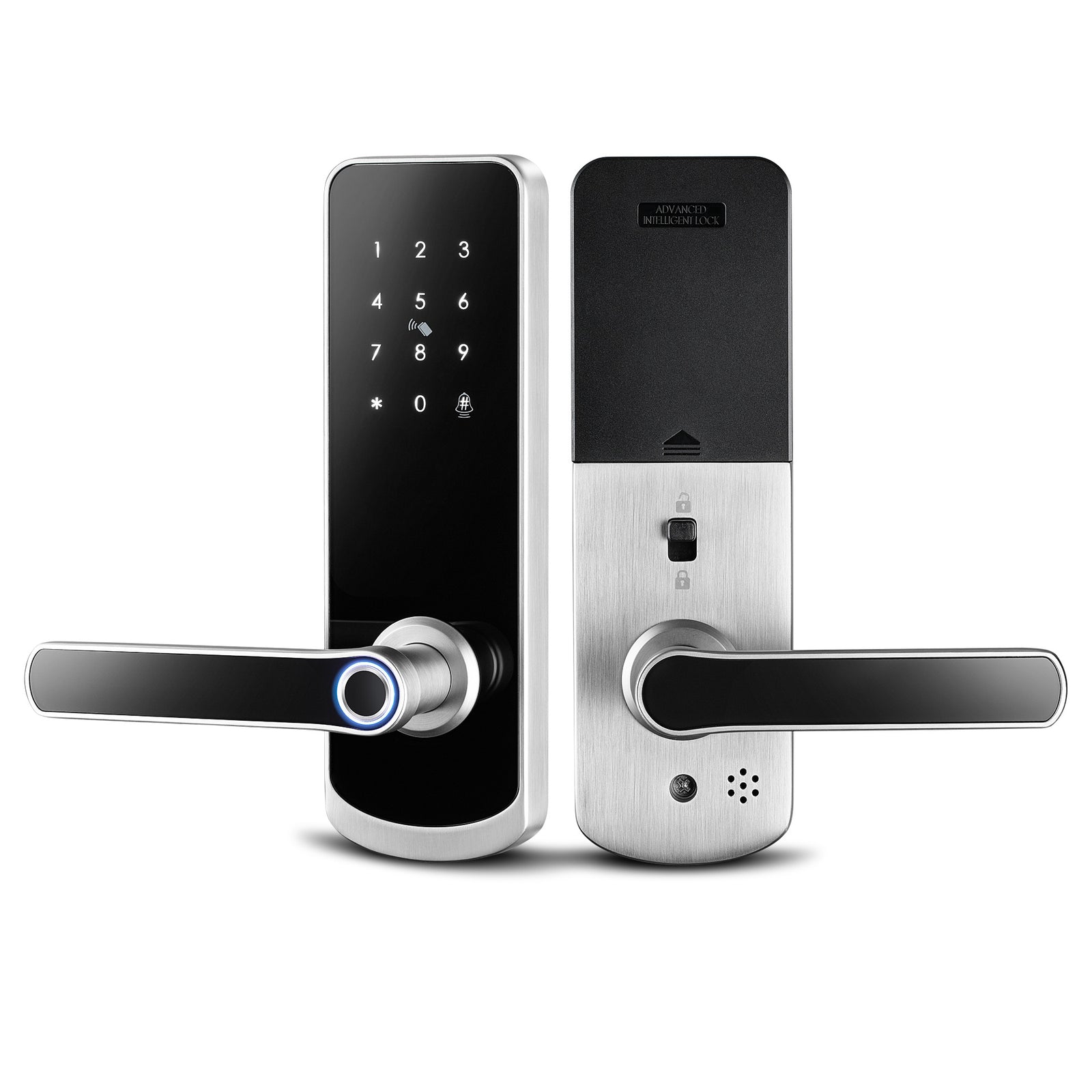 NX1 —— Plus Keyless Entry Smart Door Lock with Doorbell（silver）