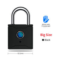 Waterproof Portable Fingerprint Smart PadLock