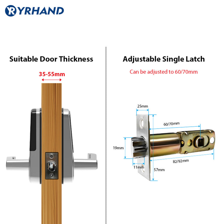 YRHAND Touchscreen Fingerprint Smart Door Lock