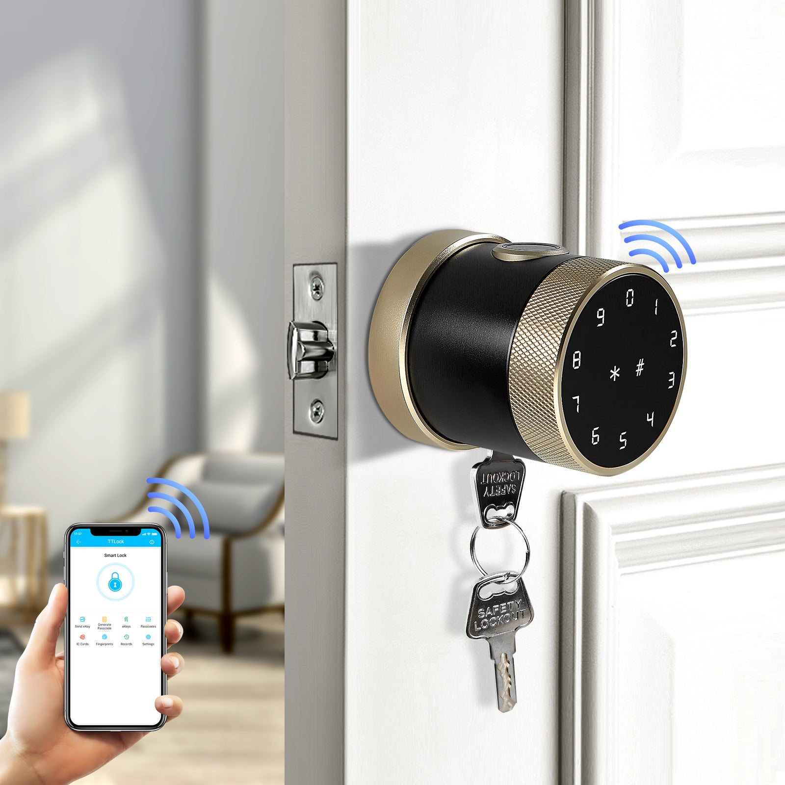 THX1 —— Plus Keyless Fingerprint and Touchscreen Door Lock