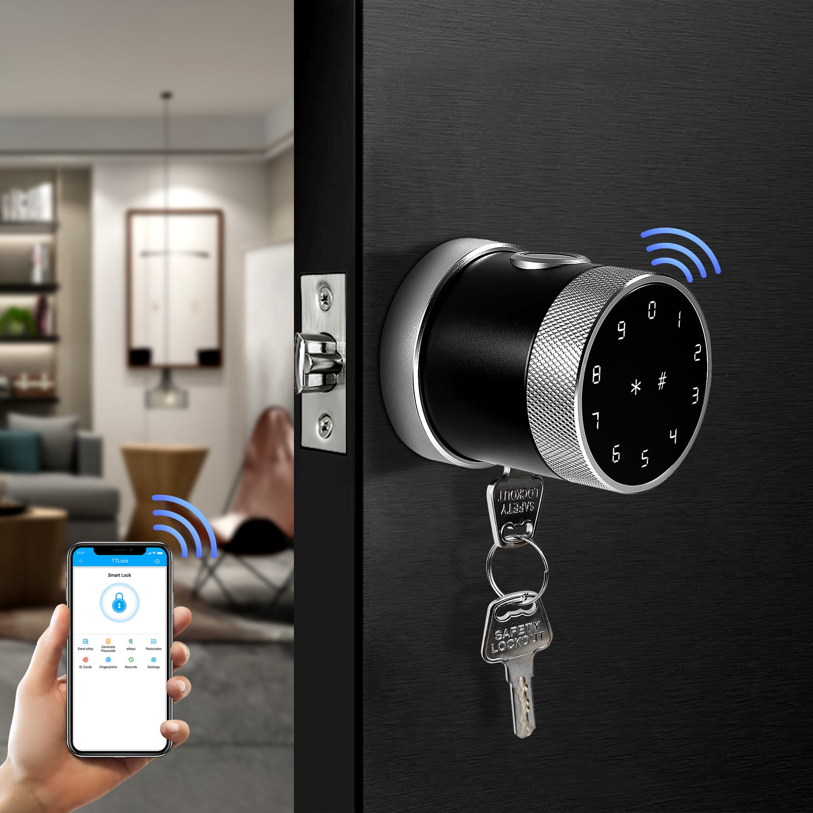 THX1 —— Plus Keyless Fingerprint and Touchscreen Door Lock