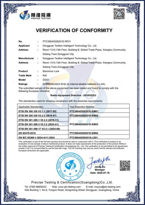 RED compliance document